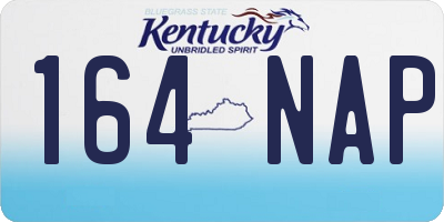 KY license plate 164NAP