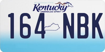 KY license plate 164NBK