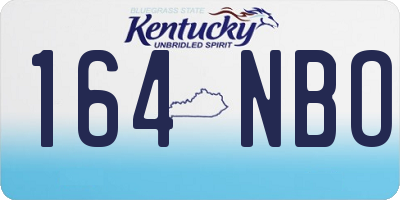 KY license plate 164NBO