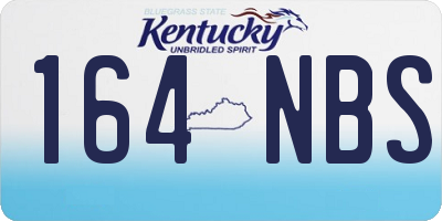 KY license plate 164NBS