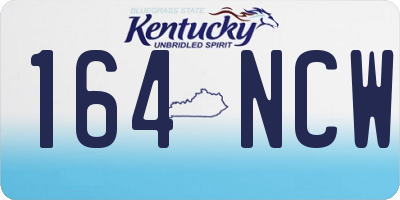 KY license plate 164NCW