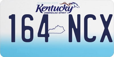 KY license plate 164NCX