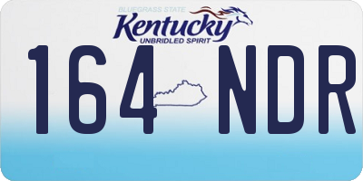 KY license plate 164NDR