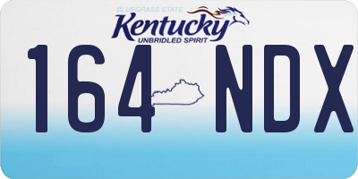 KY license plate 164NDX