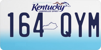 KY license plate 164QYM