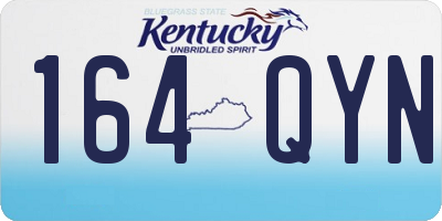 KY license plate 164QYN