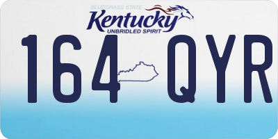 KY license plate 164QYR