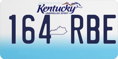 KY license plate 164RBE