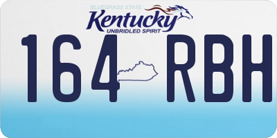 KY license plate 164RBH