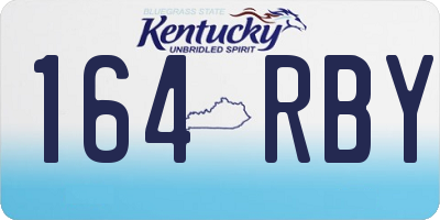 KY license plate 164RBY