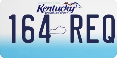 KY license plate 164REQ