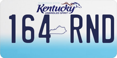 KY license plate 164RND