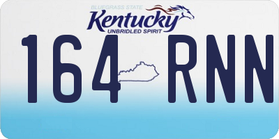 KY license plate 164RNN