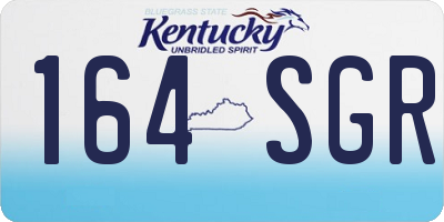 KY license plate 164SGR