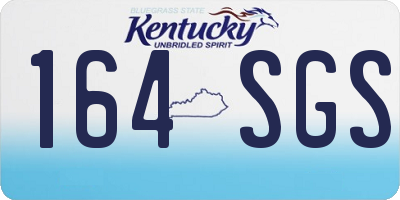 KY license plate 164SGS
