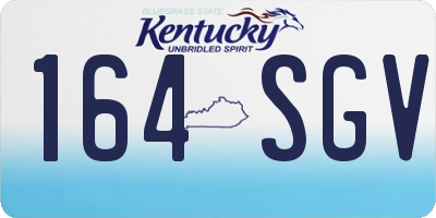 KY license plate 164SGV