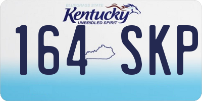KY license plate 164SKP