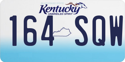 KY license plate 164SQW