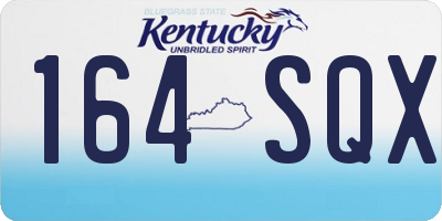 KY license plate 164SQX