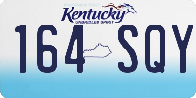 KY license plate 164SQY