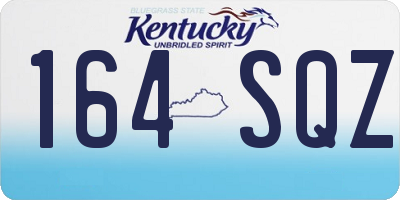 KY license plate 164SQZ