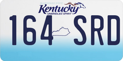KY license plate 164SRD