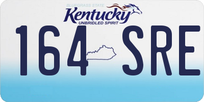 KY license plate 164SRE