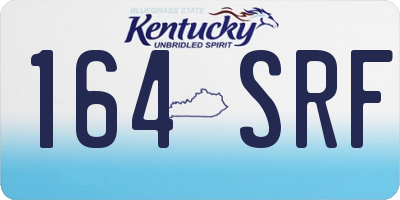 KY license plate 164SRF