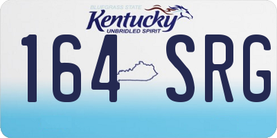 KY license plate 164SRG