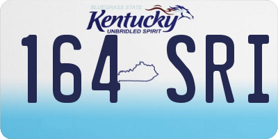 KY license plate 164SRI
