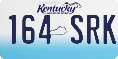 KY license plate 164SRK