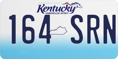 KY license plate 164SRN