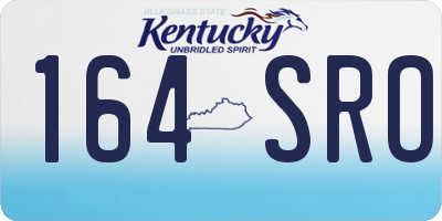 KY license plate 164SRO