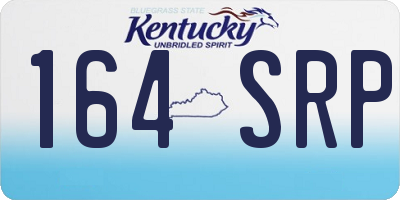 KY license plate 164SRP