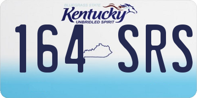 KY license plate 164SRS