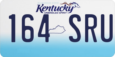 KY license plate 164SRU