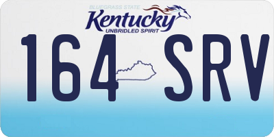 KY license plate 164SRV