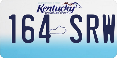 KY license plate 164SRW