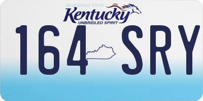 KY license plate 164SRY