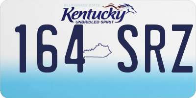 KY license plate 164SRZ