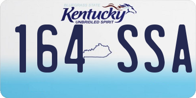 KY license plate 164SSA