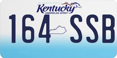 KY license plate 164SSB