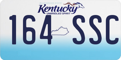 KY license plate 164SSC