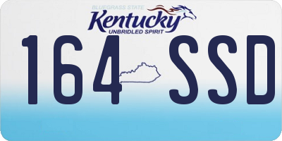 KY license plate 164SSD