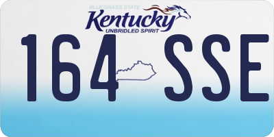 KY license plate 164SSE