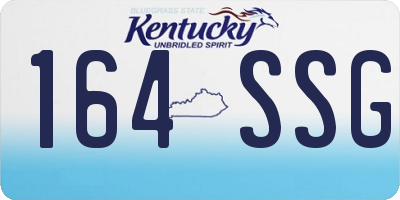KY license plate 164SSG