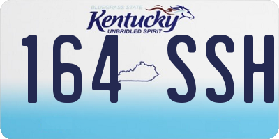 KY license plate 164SSH