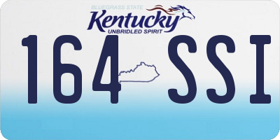 KY license plate 164SSI