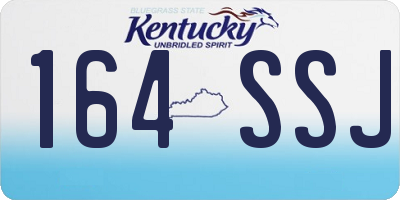 KY license plate 164SSJ