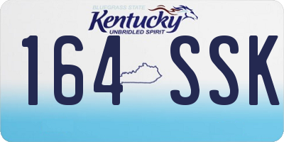 KY license plate 164SSK